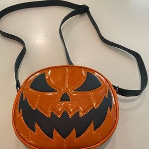 Orange sparkle vinyl Pumpkin Kult crossbody bag